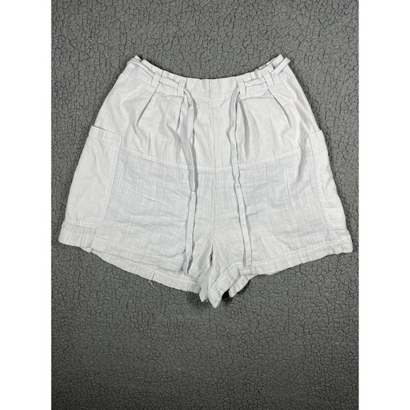 ZCO Pants - Free People Shorts Womens Small Gray Paperbag Waist Tie Belt Cuffed Pockets